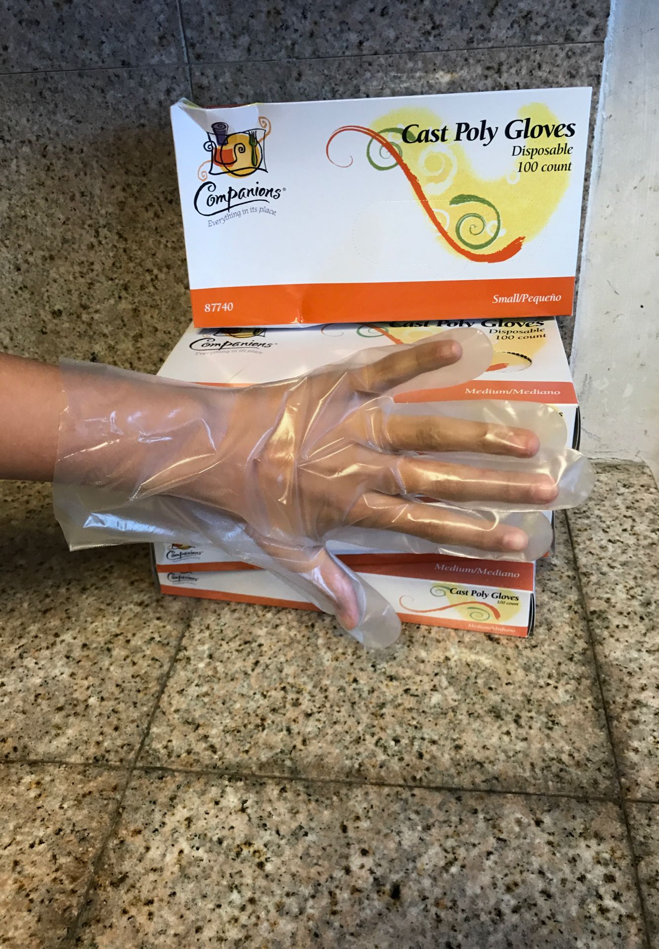 Disposable gloves only small and medium available