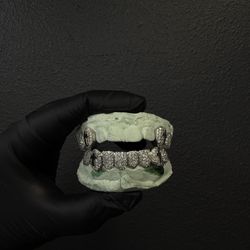 Moissanite silver grill