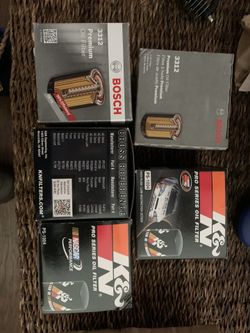 Bosch and K&N oil filters sizes in pictures, fits Hyundai Elantra