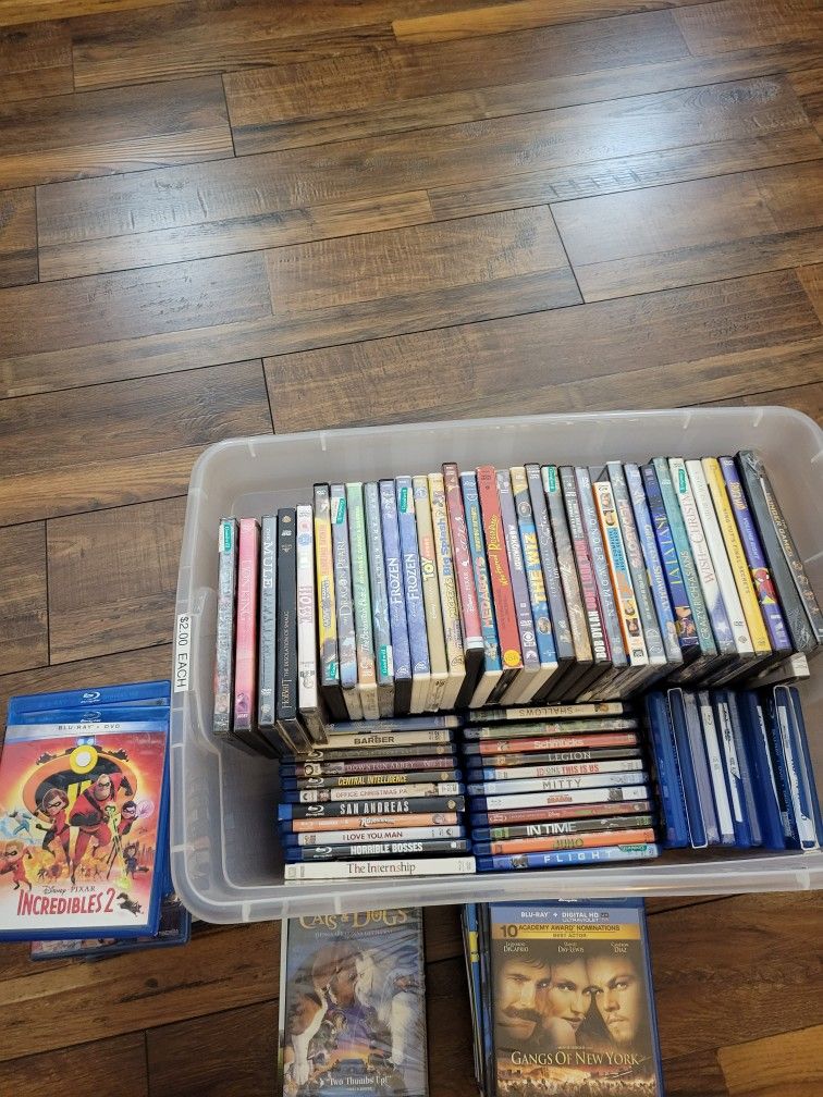 100 Blue Rays. Lots of Disney! Local Pick-up Only 