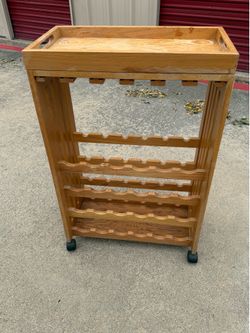 Wooden Wine Cart