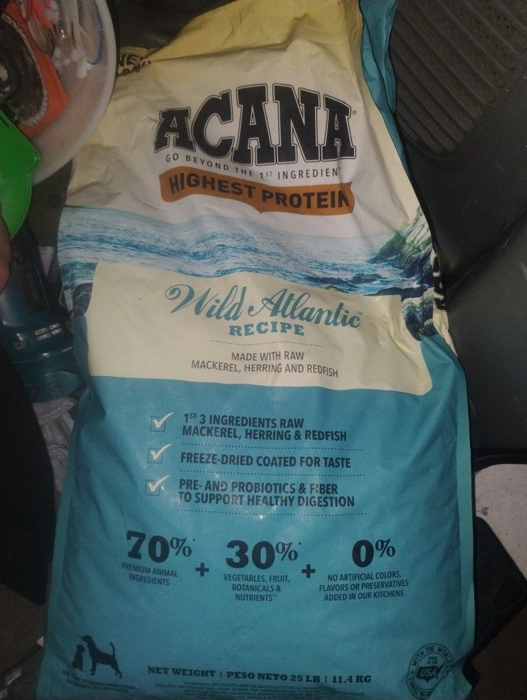 Acana Wild Atlantic Recipe Dry Dog Food – 25 lb Bag (Brand New, Unopened