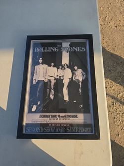Framed Rolling Stones Concert Poster