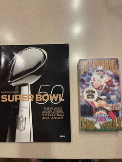 Super Bowl 50 Magazine & 49ers XXIX VHS Bundle