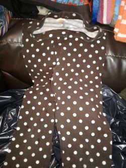Gymboree size 10 girls leggings brown and ecru spots