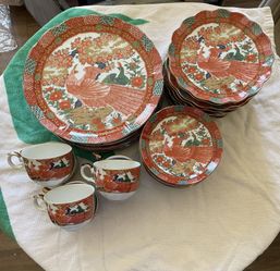 Arita Imari Peacock Japan Place Settings Set 