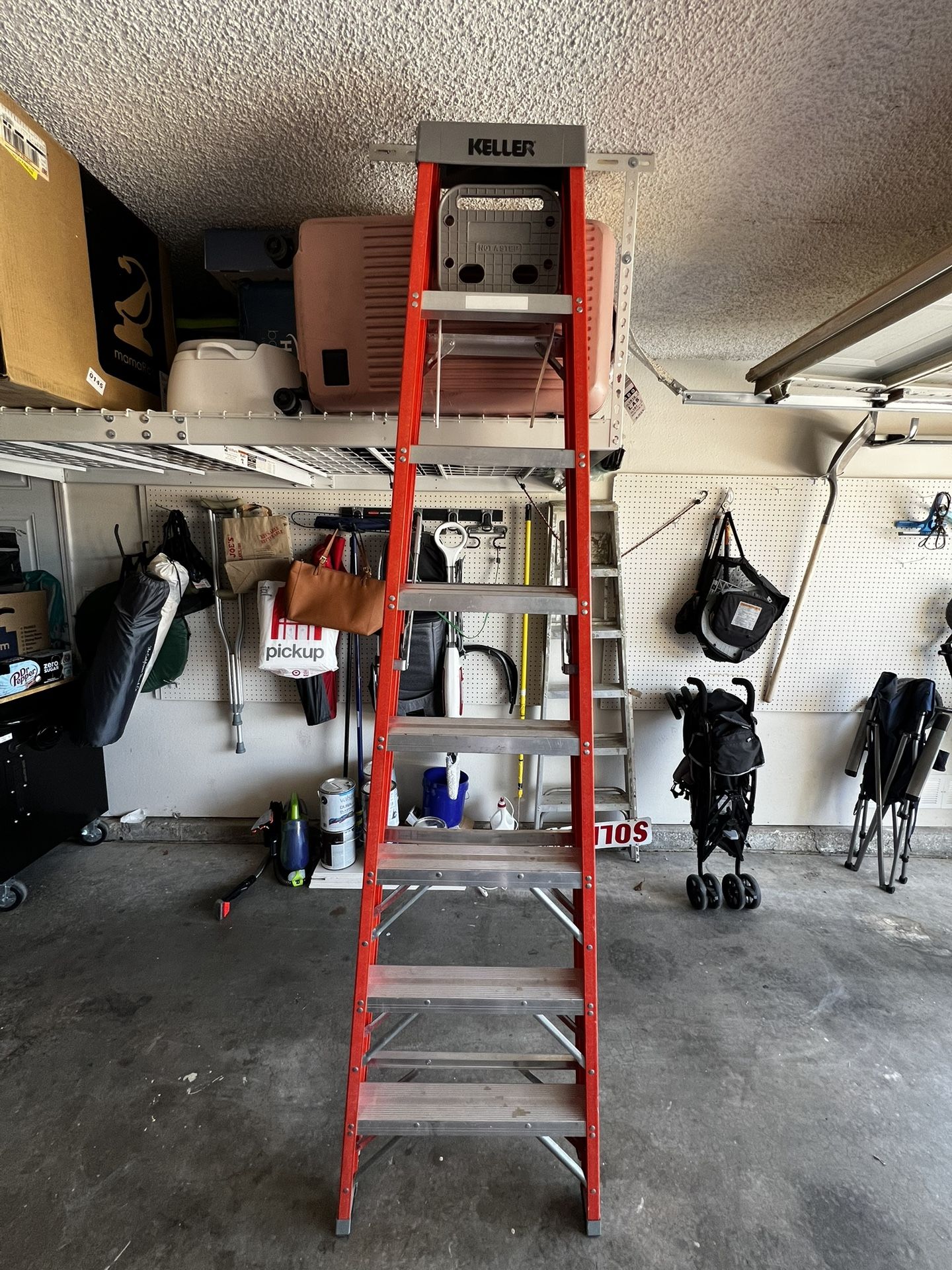Keller® 8' Type I Fiberglass Step Ladder - 300 lb. Max