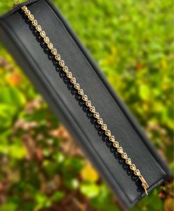 Jewelry 14k Solid Yellow Gold minor hearts Anklet Bracelet 10” 4.60mm
