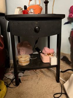 Black Side Table with Drawer ($20 OBO)