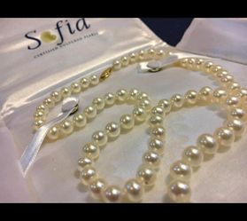 Sofia certified cultured sale pearls