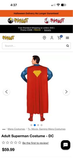 Adult Superman Costume DC