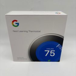 New Google Nest 3rd Gen Pro Edition  Learning Thermostat  T3008US