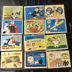 42 1970 Fleer Laughlin Blue Back World Series Baseball Cards In F/NM Condition! 