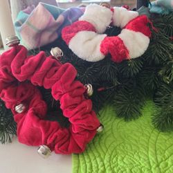 Red and White  jingle Bells Dog Collars