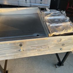 Taco Cart With Comfortable Size Griddle For Parties!