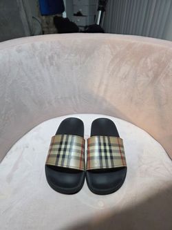 Burberry Vintage Check Archive Beige Slide Sandals 8 US