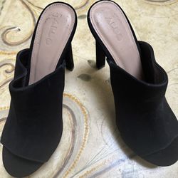 Aldo Black Suede Mule 5” Heels – Size 8