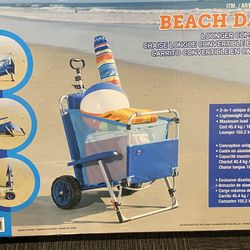 Beach Day Lounger Cart