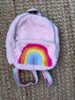 Rainbow Care Bears backpack purse Halloween costume or everyday fuzzy backpack purse