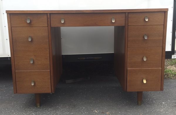 Vintage 1960 S Mcm Mid Century Modern Sligh Lowry Desk For Sale In