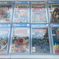 CGC Comic Book Key Lot Amazing Spider-Man, Spectacular#1, Patch, Wolverine #1, Dr. Strange, Weapon X, 🔑 MO