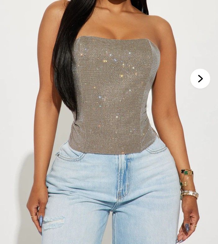 RHINESTONE CORSET TOP