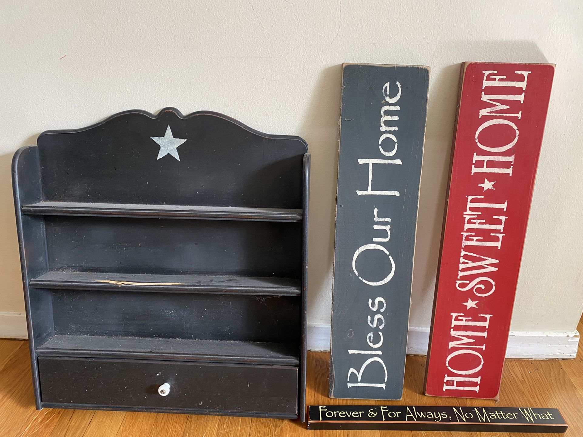 Spice Shelf, Home Decor Signs, Red White And Blue, Americana Style Home Decor