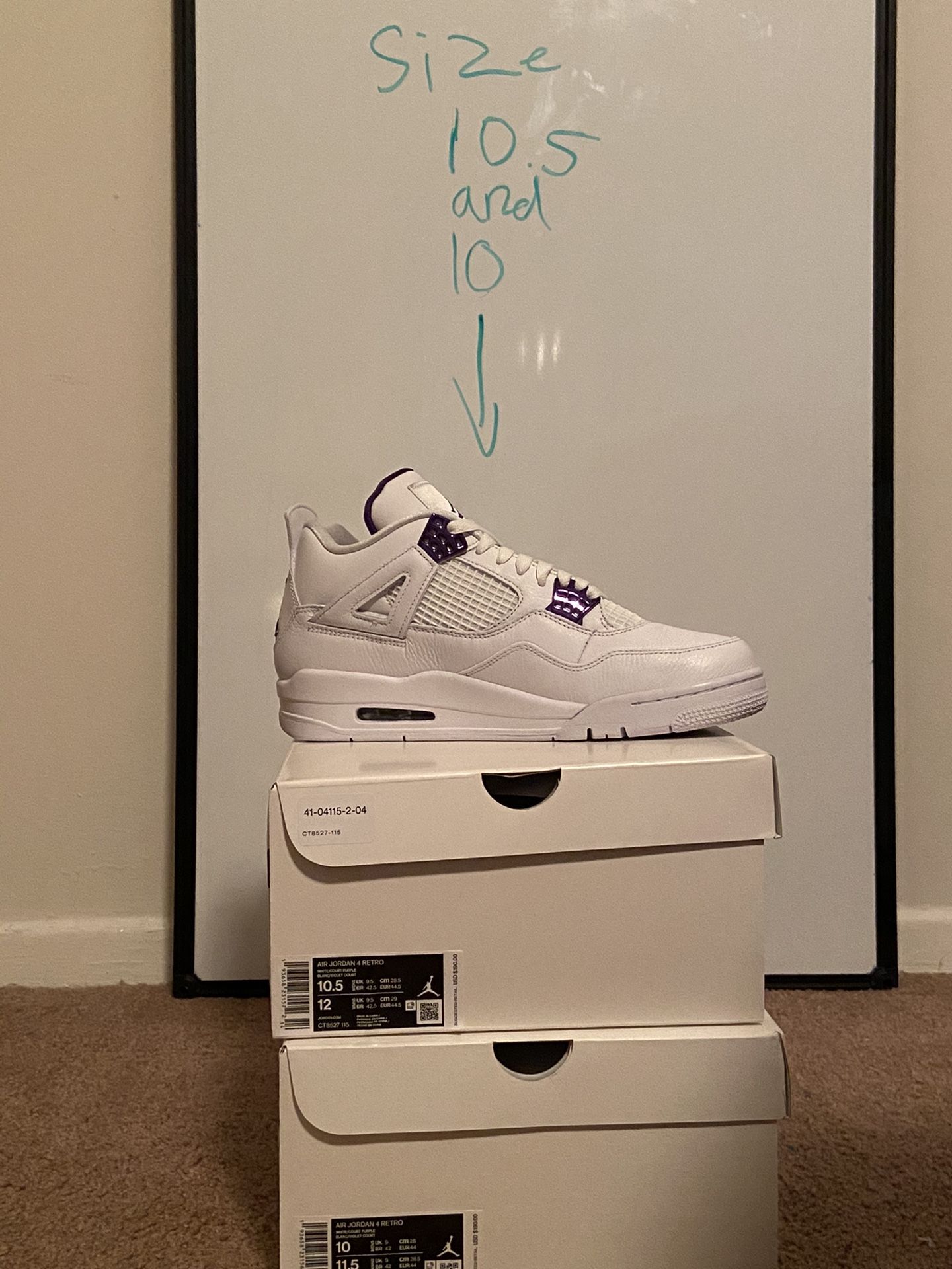 Air Jordan’s retro 4 purple