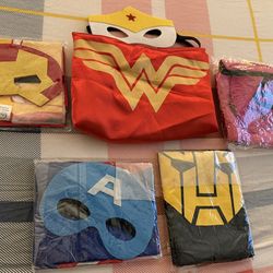 Brand New Kids Superhero Capes And Face masks For Dress Up, Costume Parties, Birthdays