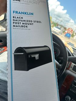 Architectural Mailboxes Franklin Black Steel Post Mount Mailbox