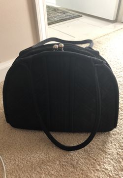 Vera Bradley all black bag. Used once or twice. Perfect condition 13 inches wide and 10 inches tall