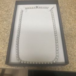 Silver Moissanite Chain