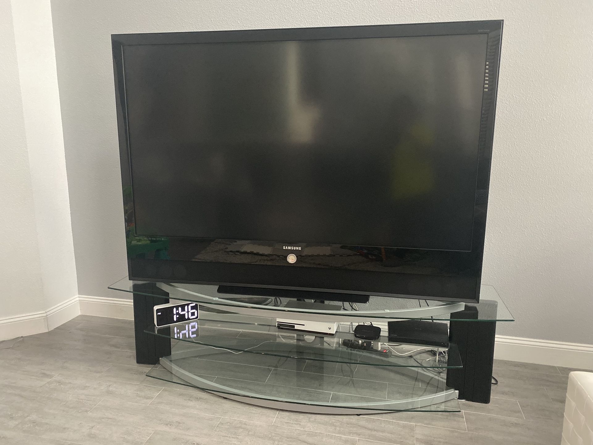 72 inch Samsung DLP tv and stand