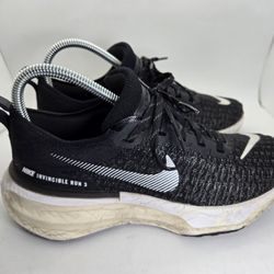 Nike ZoomX Invincible Run Flyknit 3 Shoes Women's 7 Black Road Running Sneakers