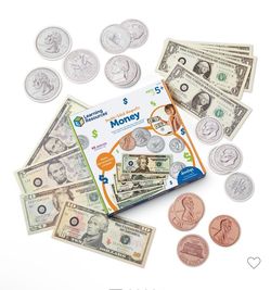 Learning Resources Jumbo Double-Sided Magnetic Money