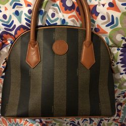 Authentic Fendi Pecan Alma Style Handbag Crossbody 