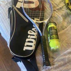 Wilson Case Racket And Balls