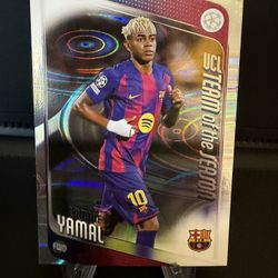 Lamine Yamal Topps Raindrop Refractor