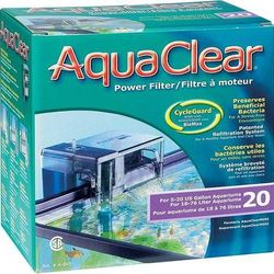AquaClear 20 Power Filter, Fish Tank for 5-20Gallon Aquarium