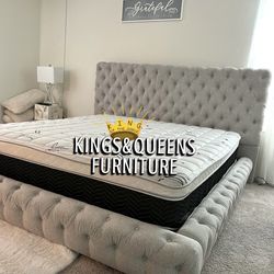 NEW KING BED FRAME WITH MATTRESS