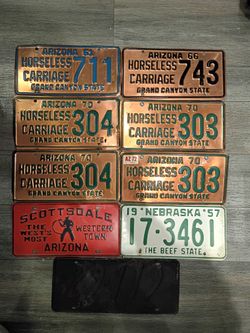 **VINTAGE HORSELESS CARRIAGE PLATES**