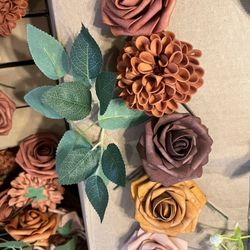 Mixed Fall Color Foam Flowers 140ct