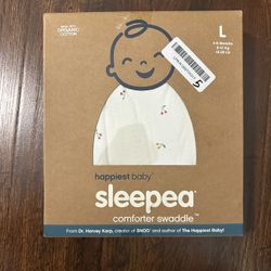 Happiest Baby Sleepea Baby Swaddle CHERRY Color Size L 18-26lb 4-6m New Condition