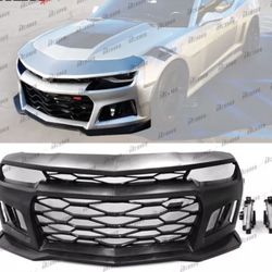 Fits 14-15 Chevy Camaro ZL1 Style Front Bumper Cover + DRL w/ Amber Turn Signal
