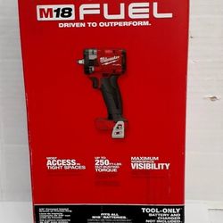 Milwaukee M18 FUEL GEN-3 18-Volt Lithium-Ion Brushless Cordless 3/8 in. Compact Impact Wrench with Friction Ring (Tool-Only)Brand New Cash Or Zelle 