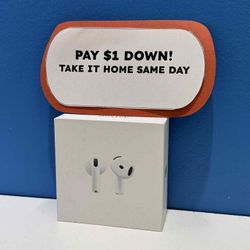 Apple Airpods 4 Brand New Headphones - Pay $1 DOWN AVAILABLE - NO CREDIT NEEDED
