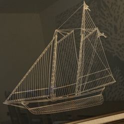Metallic drawing of schooner “America”