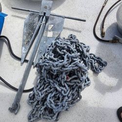60' galvanized chain and anchor - $250 (Stuart)