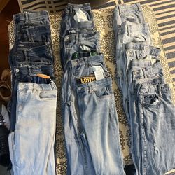 14 Pair Boys Size 16/18 Gap/levi Jeans