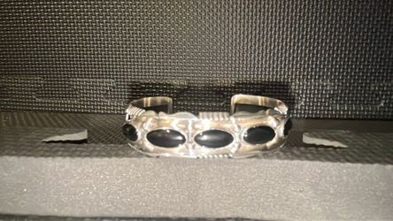 W Denetdale Sterling Silver and Onnyx bracelet